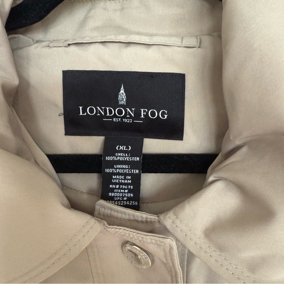 London Fog Trench Coat XL - Picture 6 of 10
